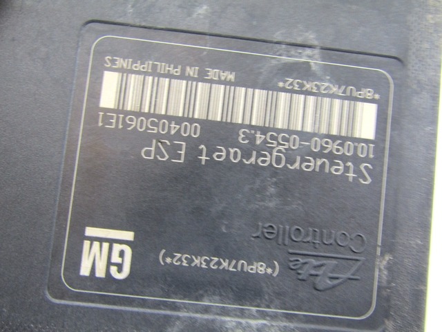 ABS AGREGAT S PUMPO OEM N. 13246535 10.0206-0290.4 10.0960-0554.3 ORIGINAL REZERVNI DEL OPEL ASTRA H A04 L48 L08 L35 L67 R 5P/3P/SW (2007 - 2010) DIESEL LETNIK 2008