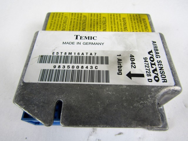 RACUNALNIK AIRBAG OEM N. 9472728D ORIGINAL REZERVNI DEL VOLVO S70 V70 874 875 876 MK1 (1996 - 2000)DIESEL LETNIK 1999