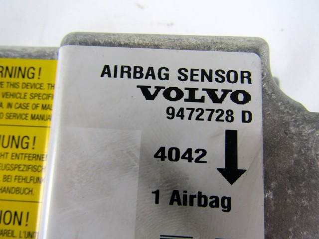 RACUNALNIK AIRBAG OEM N. 9472728D ORIGINAL REZERVNI DEL VOLVO S70 V70 874 875 876 MK1 (1996 - 2000)DIESEL LETNIK 1999