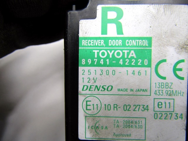 OJACEVALEC / ANTENA OEM N. 89741-42220 ORIGINAL REZERVNI DEL TOYOTA RAV 4 A3 MK3 (2006 - 03/2009) DIESEL LETNIK 2007