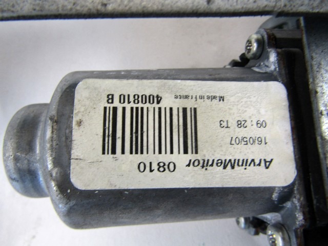 MEHANIZEM DVIGA ZADNJIH STEKEL  OEM N. 400810B ORIGINAL REZERVNI DEL RENAULT MODUS F/JP0 (2004 - 2008) DIESEL LETNIK 2007