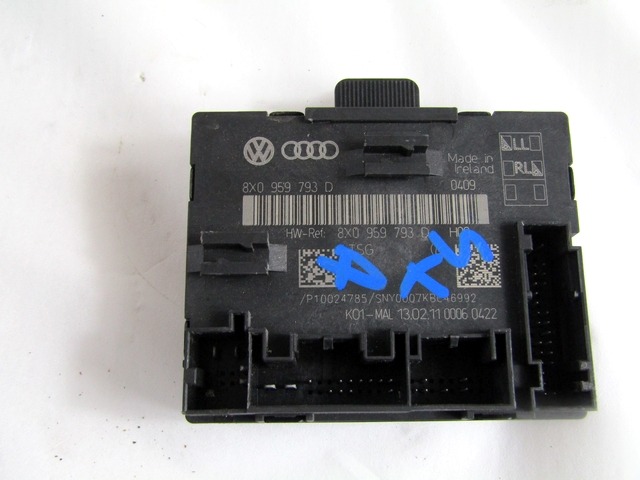 RACUNALNIK VRAT IN STEKEL OEM N. 8X0959793D ORIGINAL REZERVNI DEL AUDI A1 8X 8X1 8XF (2010 - 2015)BENZINA LETNIK 2011