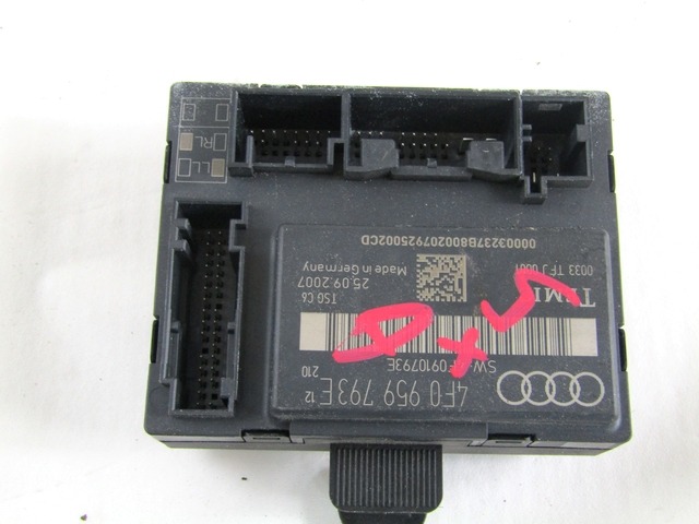 RACUNALNIK VRAT IN STEKEL OEM N. 4F0959793E ORIGINAL REZERVNI DEL AUDI A6 C6 4F2 4FH 4F5 BER/SW/ALLROAD (07/2004 - 10/2008) DIESEL LETNIK 2007