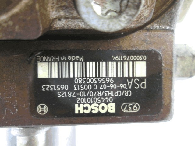 VISOKOTLACNA CRPALKA OEM N. 9656300380 ORIGINAL REZERVNI DEL PEUGEOT 207 / 207 CC WA WC WD WK (2006 - 05/2009) DIESEL LETNIK 2006