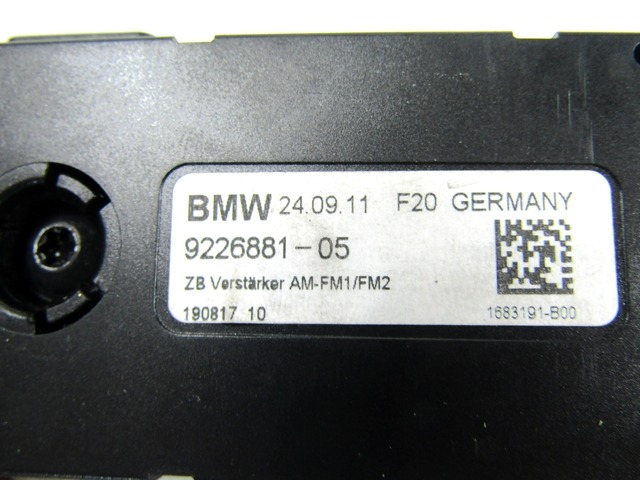 OJACEVALEC / ANTENA OEM N. 9226881 ORIGINAL REZERVNI DEL BMW SERIE 1 BER/COUPE F20/F21 (2011 - 2015) DIESEL LETNIK 2011