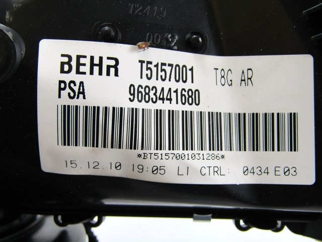 VENTILATOR  KABINE  OEM N. 9683441680 ORIGINAL REZERVNI DEL PEUGEOT 5008 0U 0E MK1 (2009 - 2013) DIESEL LETNIK 2011
