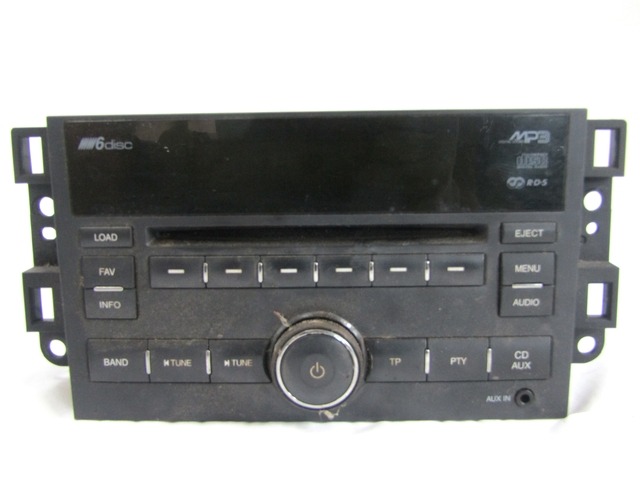 RADIO CD / OJACEVALNIK / IMETNIK HIFI OEM N. 96989221 ORIGINAL REZERVNI DEL CHEVROLET AVEO MK1 T250 (2006 - 2011) BENZINA/GPL LETNIK 2010