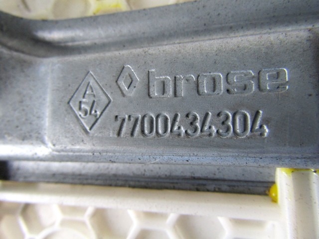 ROCNI SISTEM ZA DVIGOVANJE ZADNJEGA STEKLA  OEM N. 7700434304 ORIGINAL REZERVNI DEL RENAULT CLIO BB CB MK2 R / CLIO STORIA (05/2001 - 2012) DIESEL LETNIK 2004