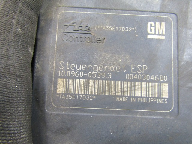 ABS AGREGAT S PUMPO OEM N. 13213610 ORIGINAL REZERVNI DEL OPEL ASTRA H A04 L48,L08,L35,L67 5P/3P/SW (2004 - 2007) DIESEL LETNIK 2005