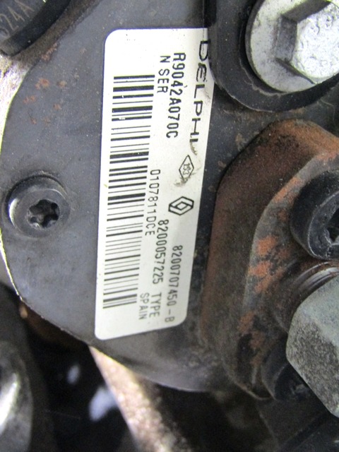 MOTOR OEM N. K9KT7 ORIGINAL REZERVNI DEL RENAULT CLIO BR0//1 CR0/1 KR0/1 MK3 R (05/2009 - 2013) DIESEL LETNIK 2009