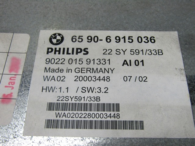 REZERVNI DELI, RADIJSKO-NAVIGACIJSKE NAPRAVE OEM N. 65526915518 ORIGINAL REZERVNI DEL BMW X5 E53 (1999 - 2003)BENZINA LETNIK 2001
