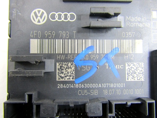 RACUNALNIK VRAT IN STEKEL OEM N. 4F0959793T ORIGINAL REZERVNI DEL AUDI A6 C6 R 4F2 4FH 4F5 BER/SW/ALLROAD (10/2008 - 2011) DIESEL LETNIK 2010
