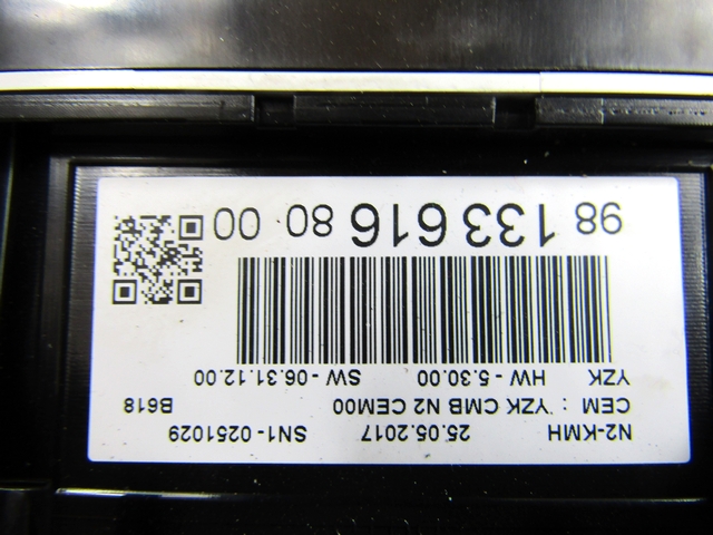 KILOMETER STEVEC OEM N. 9813361680 ORIGINAL REZERVNI DEL CITROEN C3 SX SY MK3 (DAL 2016) DIESEL LETNIK 2017