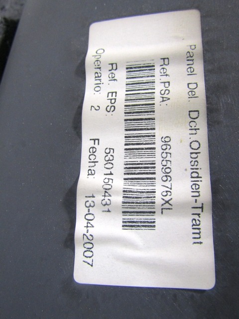 NOTRANJA OBLOGA SPREDNJIH VRAT OEM N. PNADTCTC3PLUMK1RCB2P ORIGINAL REZERVNI DEL CITROEN C3 / PLURIEL MK1R (09/2005 - 11/2010) BENZINA LETNIK 2008