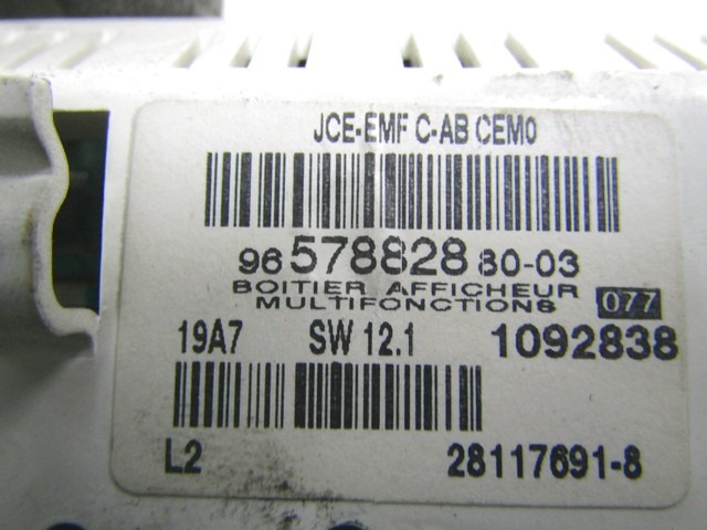 POTOVALNI RACUNALNIK OEM N. 9657882880 ORIGINAL REZERVNI DEL CITROEN C5 DC DE MK1 SW (2000 - 2004) DIESEL LETNIK 2007