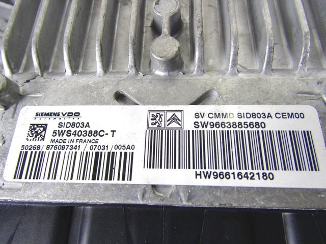 KOMPLET ODKLEPANJE IN VZIG  OEM N. 18463 KIT ACCENSIONE AVVIAMENTO ORIGINAL REZERVNI DEL CITROEN C5 DC DE MK1 SW (2000 - 2004) DIESEL LETNIK 2007