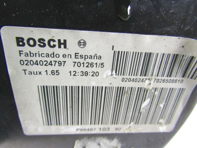 SERVO OJACEVALNIK ZAVOR S PUMPO OEM N. 9646710380 ORIGINAL REZERVNI DEL CITROEN C5 DC DE MK1 SW (2000 - 2004) DIESEL LETNIK 2007