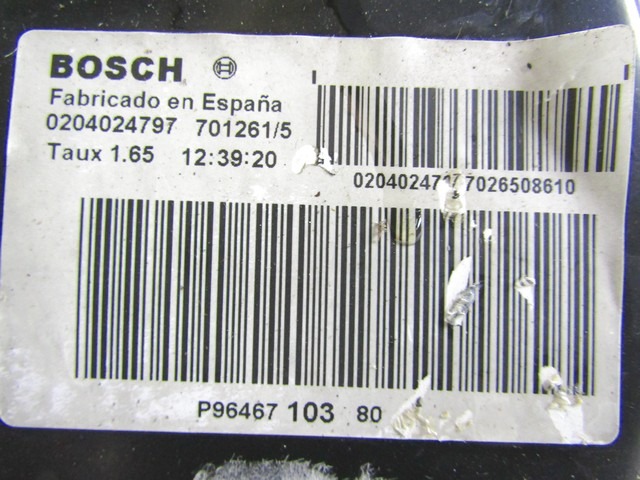 SERVO OJACEVALNIK ZAVOR S PUMPO OEM N. 9646710380 ORIGINAL REZERVNI DEL CITROEN C5 DC DE MK1 SW (2000 - 2004) DIESEL LETNIK 2007