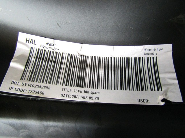 MALO REZERVNO KOLO OEM N. C2S41314 ORIGINAL REZERVNI DEL JAGUAR X-TYPE X400 MK1 R BER/SW (2005 - 2009)DIESEL LETNIK 2009