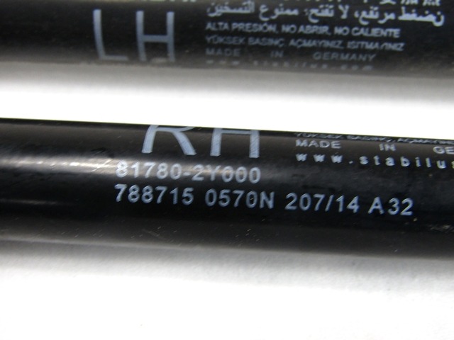 AMORTIZERJI PRTLJAZNIH VRAT  OEM N. 81780-2Y000 81770-2Y000 ORIGINAL REZERVNI DEL HYUNDAI IX35 LM EL ELH (2009 - 2015)DIESEL LETNIK 2014