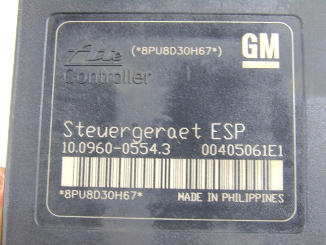 ABS AGREGAT S PUMPO OEM N. 13246535 ORIGINAL REZERVNI DEL OPEL ASTRA H A04 L48 L08 L35 L67 R 5P/3P/SW (2007 - 2010) DIESEL LETNIK 2008