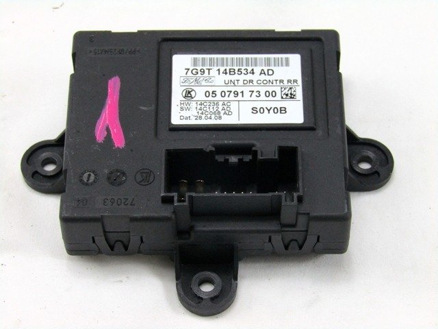 RACUNALNIK VRAT IN STEKEL OEM N. 7G9T14B534AD ORIGINAL REZERVNI DEL FORD GALAXY WA6 MK2 (2006 - 2015)DIESEL LETNIK 2008