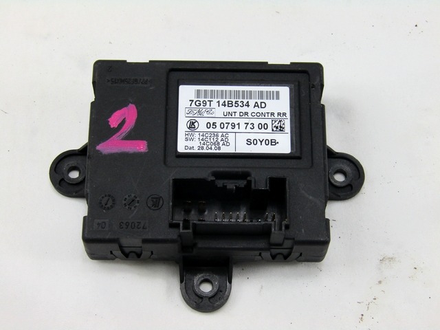 RACUNALNIK VRAT IN STEKEL OEM N. 7G9T14B534AD ORIGINAL REZERVNI DEL FORD GALAXY WA6 MK2 (2006 - 2015)DIESEL LETNIK 2008