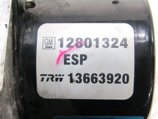 ABS AGREGAT S PUMPO OEM N. 12801324 ORIGINAL REZERVNI DEL SAAB 9-3 YS3F MK2 BER/SW/CABRIO (2003 - 2006) DIESEL LETNIK 2005