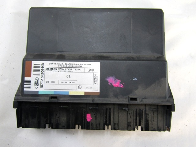 KOMPLET ODKLEPANJE IN VZIG  OEM N. 16454 KIT ACCENSIONE AVVIAMENTO ORIGINAL REZERVNI DEL FORD MONDEO B5Y B4Y BWY MK2 BER/SW (2000 - 2007) DIESEL LETNIK 2002