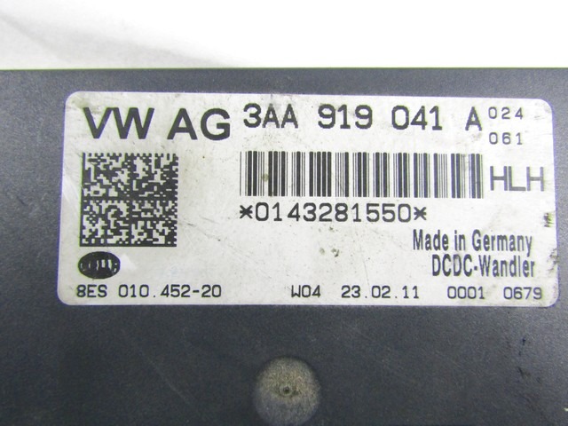 RAZNE KRMILNE ENOTE  OEM N. 3AA919041A ORIGINAL REZERVNI DEL SEAT IBIZA 6J5 6P1 MK4 BER/SW (2008 - 2012)BENZINA LETNIK 2011