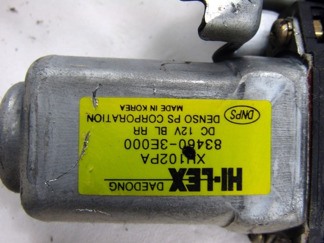 MEHANIZEM DVIGA ZADNJIH STEKEL  OEM N. 83460-3E000 ORIGINAL REZERVNI DEL KIA SORENTO JC MK1 (2002 - 2009) DIESEL LETNIK 2006