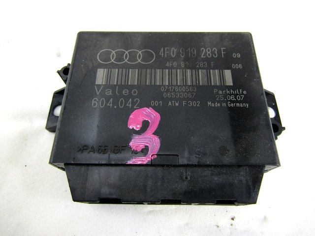 ECU PARKIRNI SENZORJI OEM N. 4F0919283F ORIGINAL REZERVNI DEL AUDI A6 C6 4F2 4FH 4F5 BER/SW/ALLROAD (07/2004 - 10/2008) DIESEL LETNIK 2007