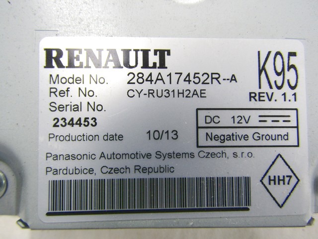 RAZNE KRMILNE ENOTE  OEM N. 284A17452R ORIGINAL REZERVNI DEL RENAULT MEGANE MK3 BZ0/1 B3 DZ0/1 KZ0/1 BER/SPORTOUR/ESTATE (2009 - 2015) DIESEL LETNIK 2013