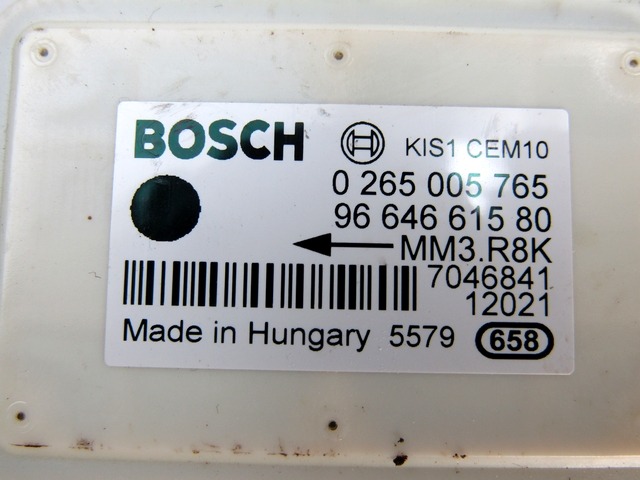 ESP OEM N. 9664661580 ORIGINAL REZERVNI DEL PEUGEOT 308 4A 4B 4C 4E 4H MK1 BER/SW/CC (2007 - 2013) DIESEL LETNIK 2012