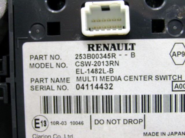 REZERVNI DELI, RADIJSKO-NAVIGACIJSKE NAPRAVE OEM N. 281153266R ORIGINAL REZERVNI DEL RENAULT SCENIC XMOD / SCENIC JZ0/1 MK3 R (2012 - 2016) DIESEL LETNIK 2012