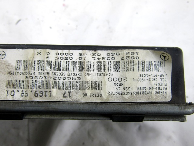 AIRBAG VRATA OEM N. 1688600205 ORIGINAL REZERVNI DEL MERCEDES CLASSE A W168 5P V168 3P 168.031 168.131 (1997 - 2000) BENZINA LETNIK 2000
