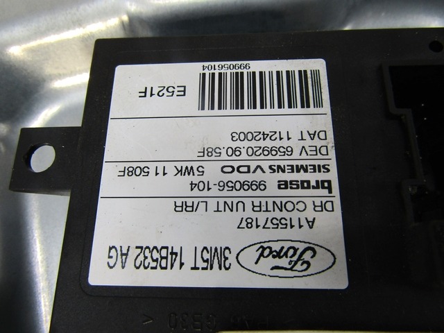 MEHANIZEM DVIGA ZADNJIH STEKEL  OEM N. 3M5T-14B532-AG ORIGINAL REZERVNI DEL FORD FOCUS CMAX DM2 MK1 (10/2003 - 03/2007) DIESEL LETNIK 2004