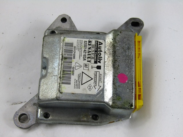 RACUNALNIK AIRBAG OEM N. 8200142183A ORIGINAL REZERVNI DEL RENAULT LAGUNA BG0/1 KG0/1 MK2 BER/SW (11/2000 - 12/2004) DIESEL LETNIK 2002