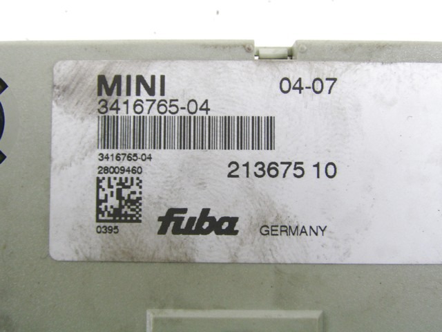 OJACEVALEC / ANTENA OEM N. 341676504 ORIGINAL REZERVNI DEL MINI ONE / COOPER BERLINA CABRIO R56 R57 (2007 - 2013) BENZINA LETNIK 2007