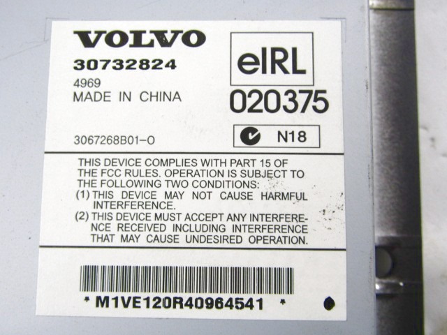 OJACEVALEC AVDIO/RADIO ENOTA  OEM N. 30732824 ORIGINAL REZERVNI DEL VOLVO V50 545 (2004 - 05/2007) DIESEL LETNIK 2005