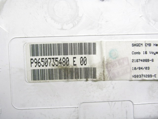 KILOMETER STEVEC OEM N. 9650735480 ORIGINAL REZERVNI DEL CITROEN C3 / PLURIEL MK1 (2002 - 09/2005) DIESEL LETNIK 2003
