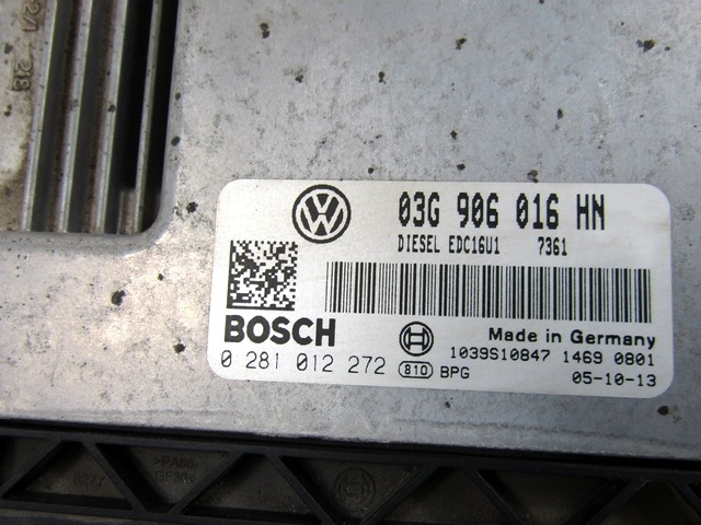 OSNOVNA KRMILNA ENOTA DDE / MODUL ZA VBRIZGAVANJE OEM N. 03G906016HN ORIGINAL REZERVNI DEL VOLKSWAGEN CADDY 2KB 2KJ 2CB 2CJ MK3 (2004 - 2010)DIESEL LETNIK 2006