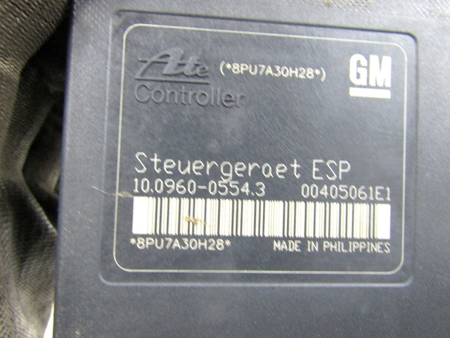 ABS AGREGAT S PUMPO OEM N. 13246535 ORIGINAL REZERVNI DEL OPEL ASTRA H A04 L48,L08,L35,L67 5P/3P/SW (2004 - 2007) DIESEL LETNIK 2007