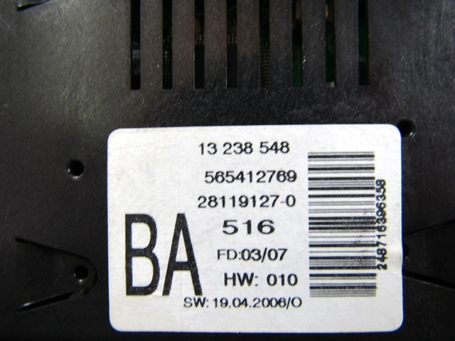 POTOVALNI RACUNALNIK OEM N. 13238548 ORIGINAL REZERVNI DEL OPEL ASTRA H A04 L48,L08,L35,L67 5P/3P/SW (2004 - 2007) DIESEL LETNIK 2007