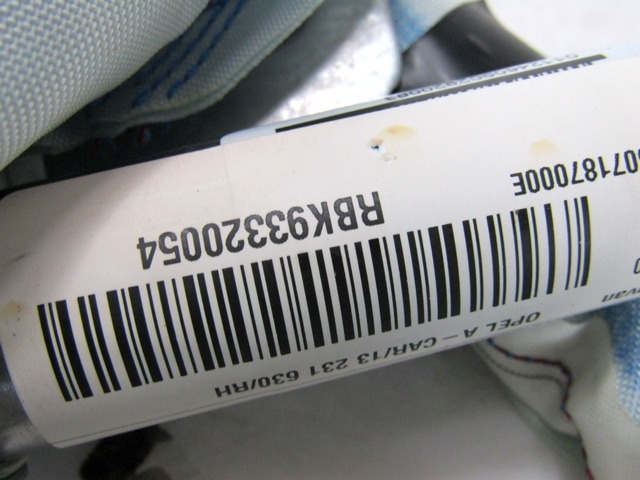 ZRACNA BLAZINA GLAVA DESNA OEM N. 13231630 ORIGINAL REZERVNI DEL OPEL ASTRA H A04 L48 L08 L35 L67 R 5P/3P/SW (2007 - 2010) BENZINA LETNIK 2009