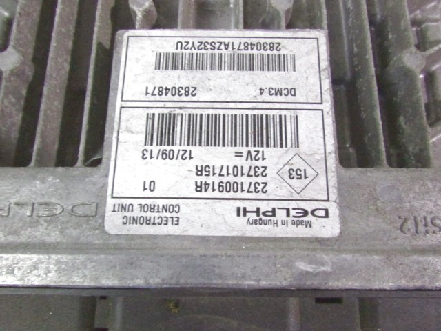 KOMPLET ODKLEPANJE IN VZIG  OEM N. 31535 KIT ACCENSIONE AVVIAMENTO ORIGINAL REZERVNI DEL RENAULT MEGANE MK3 BZ0/1 B3 DZ0/1 KZ0/1 BER/SPORTOUR/ESTATE (2009 - 2015) DIESEL LETNIK 2013