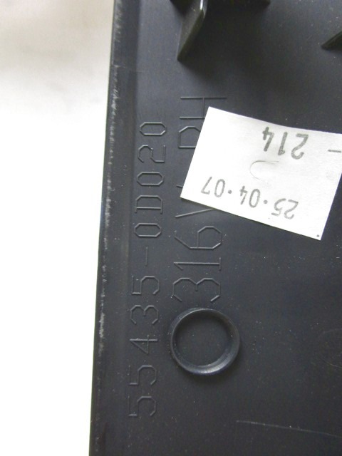 ARMATURNA PLO?CA OEM N. 55435-0D020 ORIGINAL REZERVNI DEL TOYOTA YARIS P9 MK2 (01/2006 - 2009) BENZINA LETNIK 2007