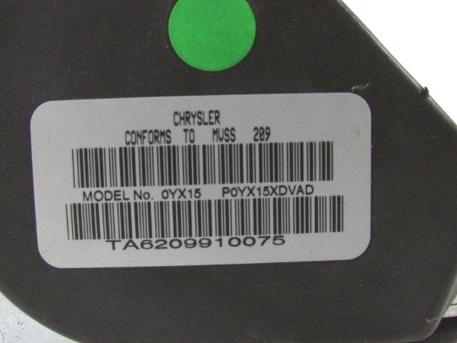 VARNOSTNI PAS OEM N. P0YX15XDVAD ORIGINAL REZERVNI DEL DODGE CALIBER (2006 -2012) DIESEL LETNIK 2010
