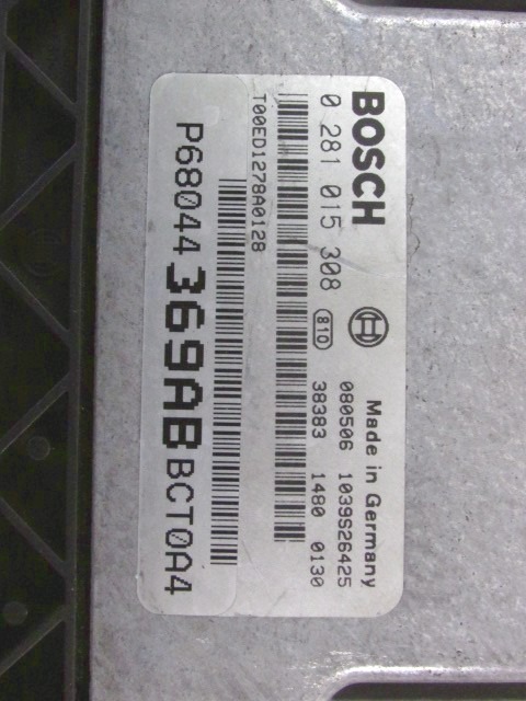 KOMPLET ODKLEPANJE IN VZIG  OEM N. 19947 KIT ACCENSIONE AVVIAMENTO ORIGINAL REZERVNI DEL DODGE CALIBER (2006 -2012) DIESEL LETNIK 2010