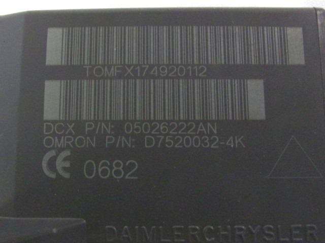 KOMPLET ODKLEPANJE IN VZIG  OEM N. 19947 KIT ACCENSIONE AVVIAMENTO ORIGINAL REZERVNI DEL DODGE CALIBER (2006 -2012) DIESEL LETNIK 2010